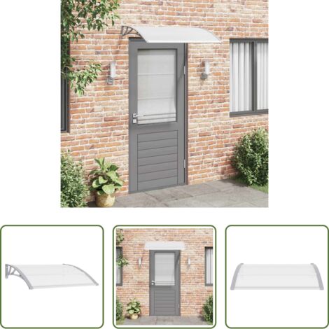 Dosel para puerta - Marquesina para puerta PC gris y transparente 120x75 cm