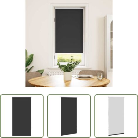 Persiana opaca -  Estor enrollable opaco 64,4x120 cm, ancho de tela 60 cm, color negro
