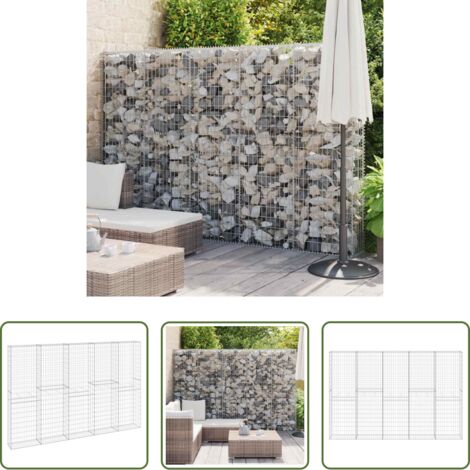 Gaviones -  Muro de gaviones con cubiertas acero galvanizado 300x30x200 cm