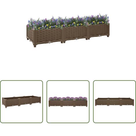 Macetero de jardín -  Arriate 120x40x23 cm polipropileno