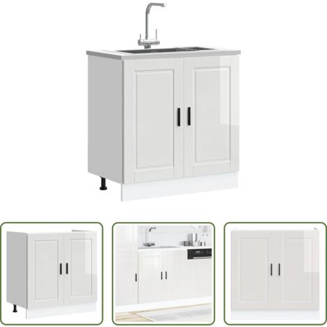 Almacenamiento cocina -  Mueble bajo fregadero Porto 80x46x81,5cm madera diseñada
