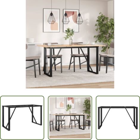 Mesa de comedor -  Patas de mesa de comedor estructura O acero 140x60x73 cm