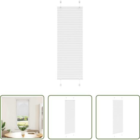 vidaXL Tela plisada -  Estor Plisado blanco 45x100 cm Tela Ancho 44,4 cm Poliéster