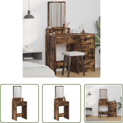 Cajón -  Mesa Tocador con cajón Roble ahumado 50 x 41 x 140 cm