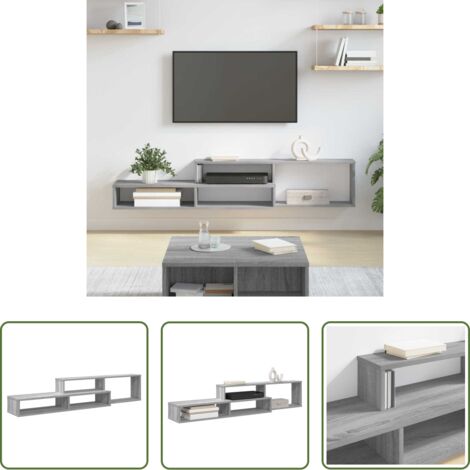 Soporte de tv -  SoportedeTVdepared 150x25x28,5cm Madera contrachapada