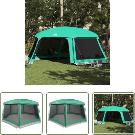 Carpa impermeable - Carpa para piscina con desmontables y paredes azul 670x590 cm