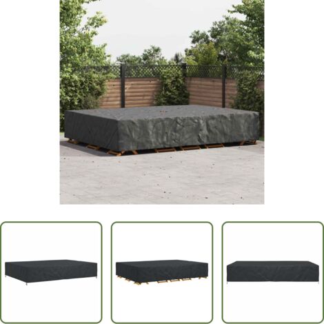 Funda impermeable -  Funda para muebles Liso Negro 350 x 260 x 90 cm 210D