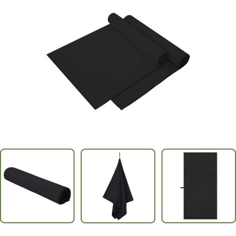 Toallas deportivas negras - Toallas Deportivas 2 pcs Negro 140 x 70 cm