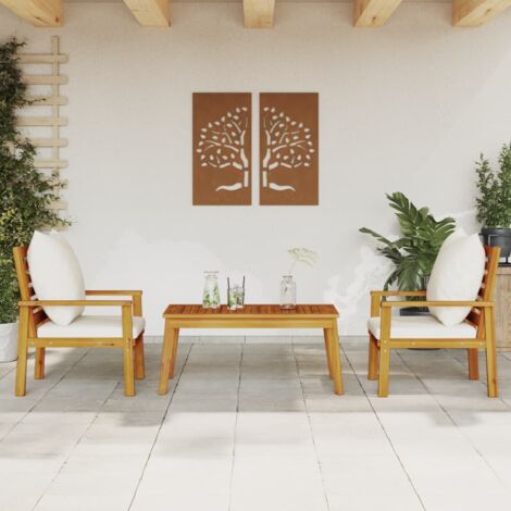 Set de muebles de jardín 4 piezas ratán sintético negro vidaXL