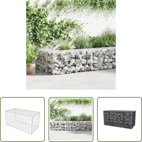 vidaXL Muros de protección - Cesta de muro de gaviones acero galvanizado 100x50x50 cm
