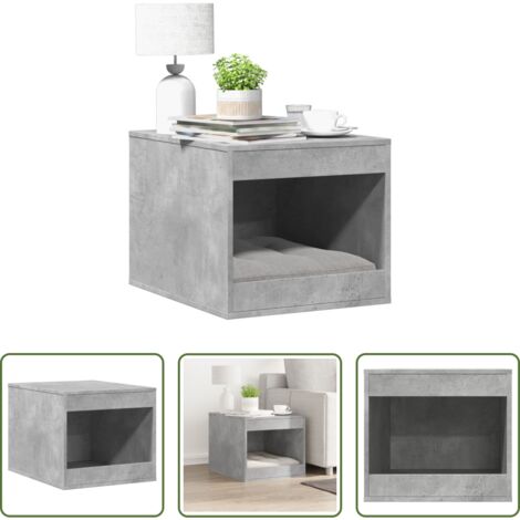 Caja para arenero -  Mueble arenero de gatos madera gris hormigón 47x59x42 cm