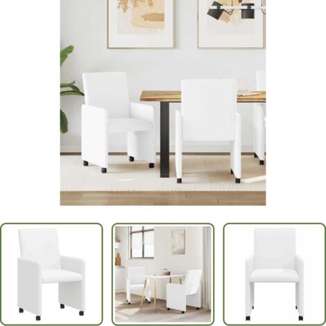 Sillas de comedor ergonómicas -  Sillas de Comedor con Ruedas con ruedas 2 pcs 57 x 66 x 94 cm