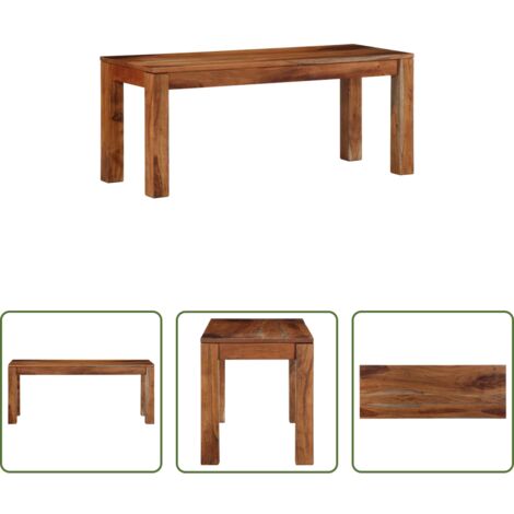 vidaXL Banco de madera maciza -  Banco 110 cm madera maciza acacia