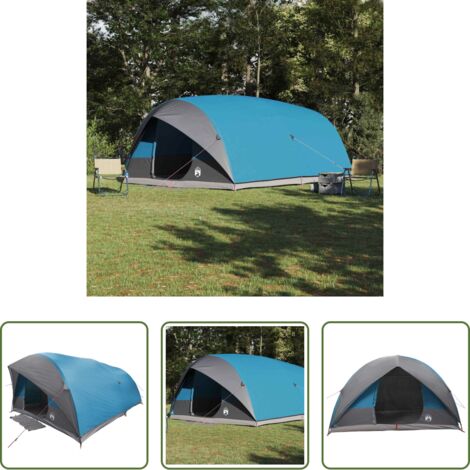vidaXL Tienda de campaña -  Tienda túnel con techo Azul 500 x 348 x 200 cm tafetán