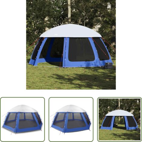 vidaXL Carpa desmontable -  Carpa para piscina con desmontables y paredes azul 510x510 cm