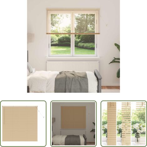 vidaXL PVC -  Persiana Veneciana Marrón Claro con Patrón 150 x 160 cm PVC