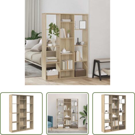 vidaXL Armario - Divisor espacio/estantería aglomerado roble Sonoma 100x24x140cm