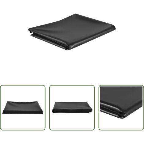Estanque negro -  Revestimiento de estanque negro 4x4 m PVC 0.5 mm