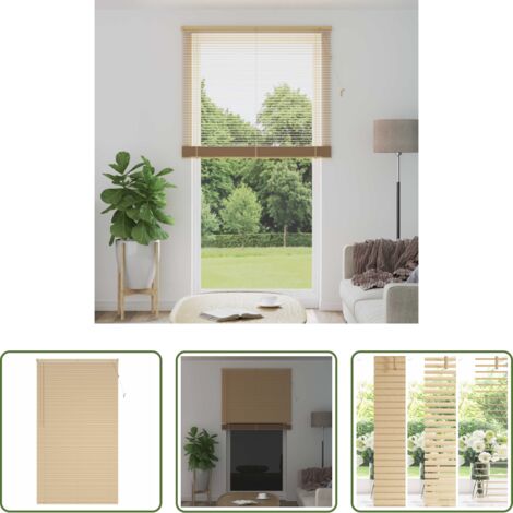 vidaXL PVC -  Persiana Veneciana Marrón Claro con Patrón 213 x 120 cm PVC