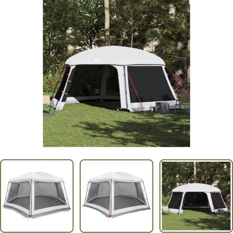 Carpa impermeable - Carpa para piscina con desmontables y paredes azul 618x532 cm