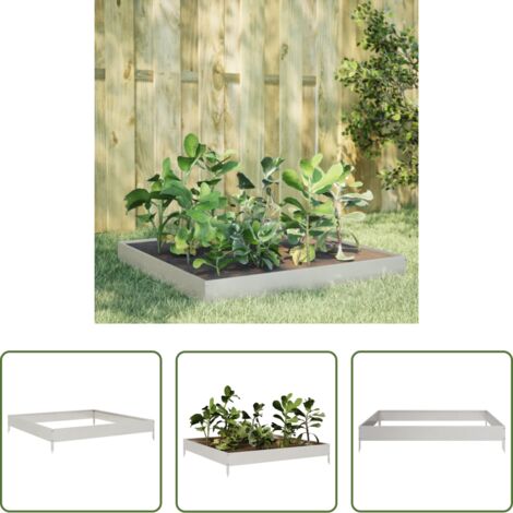 Arriate -  Jardinera de acero inoxidable 100x100x18,5 cm