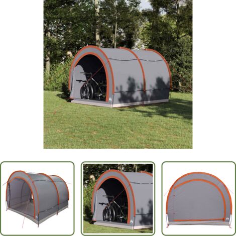 Guardar bicicleta -  Tienda para guardar bicicletas con techo Gris y naranja