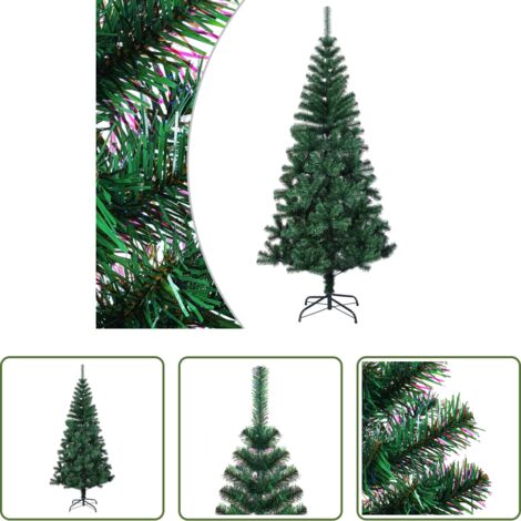 vidaXL Árbol de Navidad con puntas iridiscentes -  Árbol de Navidad artificial puntas iridiscentes PVC verde 210cm