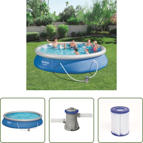 Piscina redonda - Bestway Conjunto de piscina Fast Set 457x84 cm 57313