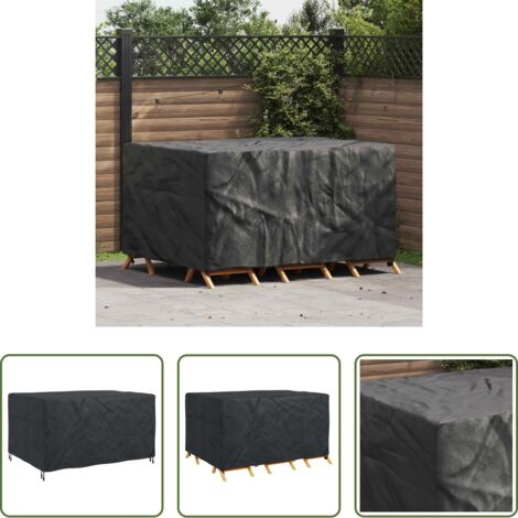 vidaXL Funda para exteriores -  Funda para muebles Liso Negro 180 x 140 x 90 cm 210D