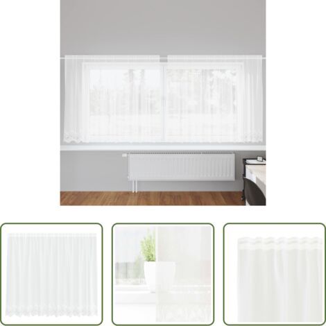 vidaXL Cortinas translúcidas -  Cortina de Encaje con cortinas 300 x 140 cm Poliéster