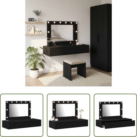 Tocador moderno -  Mesa Tocador Negro 100 x 40 x 70 cm Madera de ingeniería