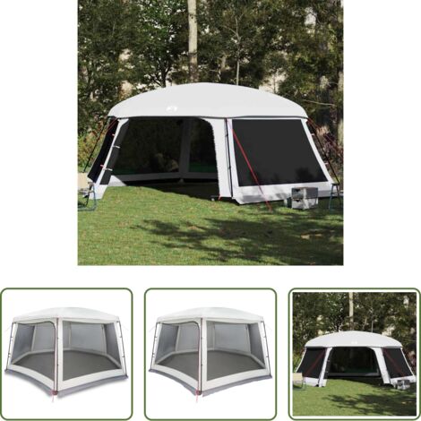 Carpa impermeable - Carpa para piscina con desmontables y paredes azul 670x590 cm