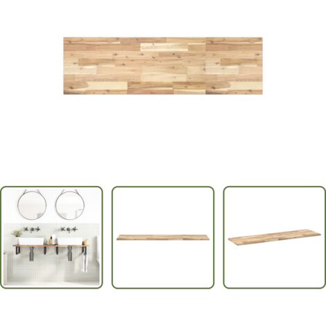 vidaXL Encimera de tocador - Encimera tocador de baño madera acacia sin tratar 160x40x2 cm