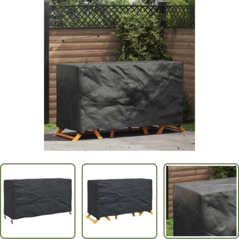 vidaXL Funda para exteriores -  Funda para muebles Liso Negro 180 x 70 x 90 cm 210D