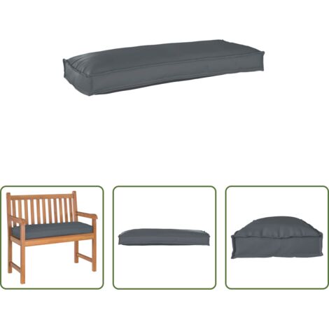 vidaXL Cojín impermeable - Cojín Antracita 100 x 40 x 8 cm Tela Oxford