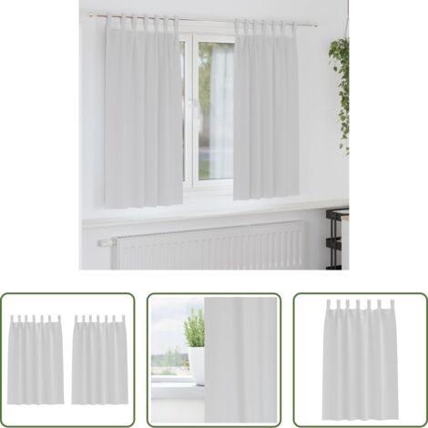 Cortinas blackout -  Cortinas Opacas con Anillas 2 pcs Gris Pálido 175 x 140 cm