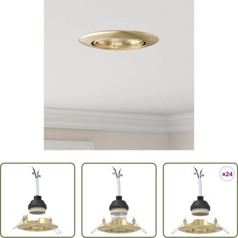 Foco dorado -  Foco 24 pcs Dorado 9 x 9 x 2.5 cm Metal