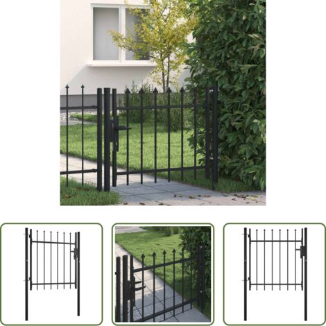 vidaXL Puerta con puntas de lanza -  Puerta valla Boxtel con punta de lanza 100x75 cm