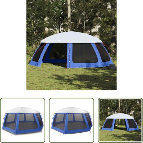 Carpa impermeable - Carpa para piscina con desmontables y paredes azul 690x690 cm