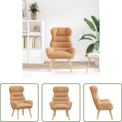Silla de invierno -  sillón Beige 69 x 74 x 93 cm Tela Sherpa