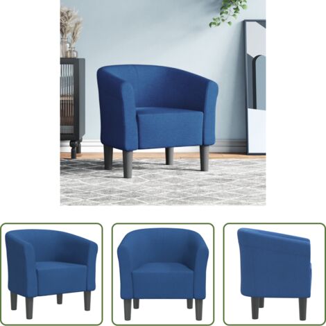 Silla de dormitorio -  Sillón de tela azul