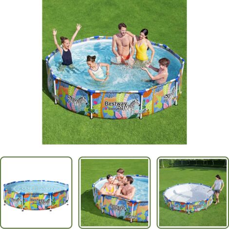 Piscina redonda - Bestway Piscina Steel Pro con estructura 305x66 cm