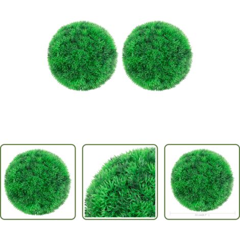 vidaXL Planta artificial -  Bolas de boj artificial 2 unidades 22 cm