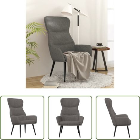 vidaXL Silla de salón -  Sillón de relax de tela gris claro