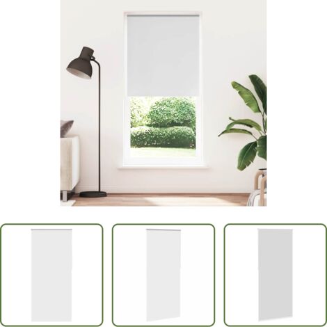 Persianas opacas -  Estor enrollable opaco 104,4x230 cm, tela, ancho 100 cm, blanco