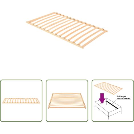 Somier de madera -  Somier de láminas sin colchón con 13 listones 100x200 cm