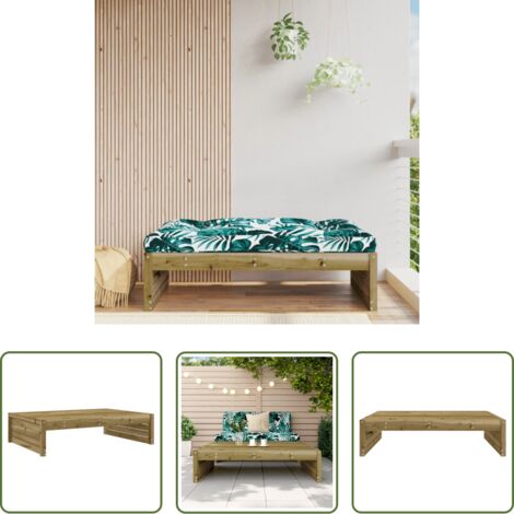 Madera de pino -  Taburete de jardín madera de pino impregnada 120x80 cm