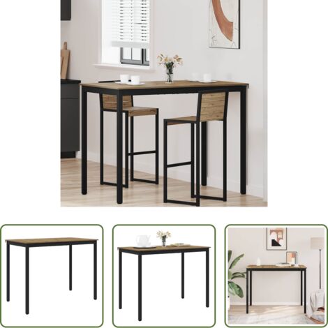 vidaXL Diseño moderno -  Mesa de barra de pie Madera de ingeniería
