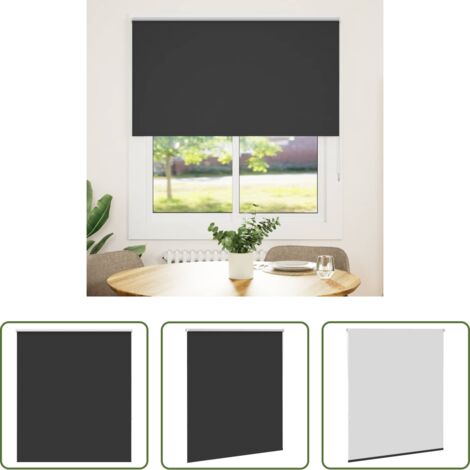 vidaXL Privacidad -  Estor Enrollable Opaco negro 120x175 cm Tela Ancho 116,6 cm