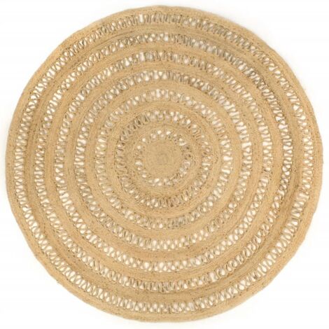 Alfombra natural - vidaXL Alfombra hecha a mano de yute trenzado 210 cm - Alfombra decorativa